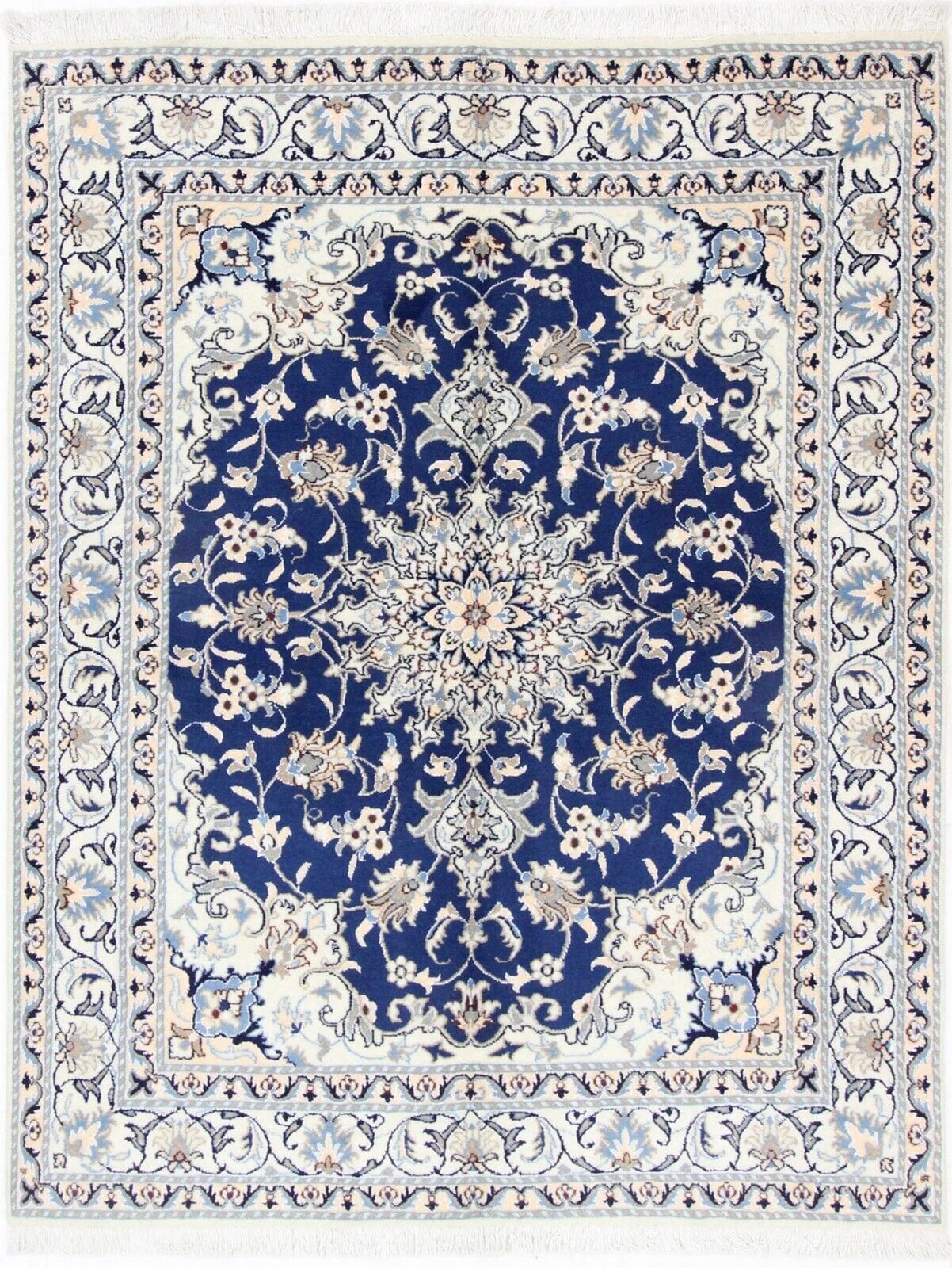 Original Perserteppich Nain Kashmari 191x143 cm, handgeknüpft