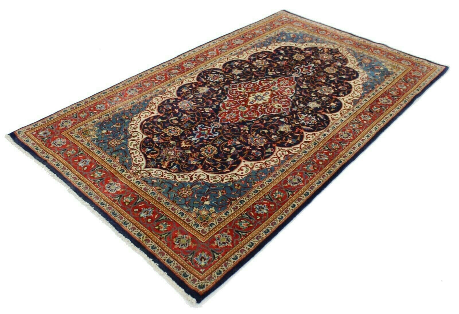 Original Perserteppich Keshan 227x134 cm, Top Zustand, handgeknüpft