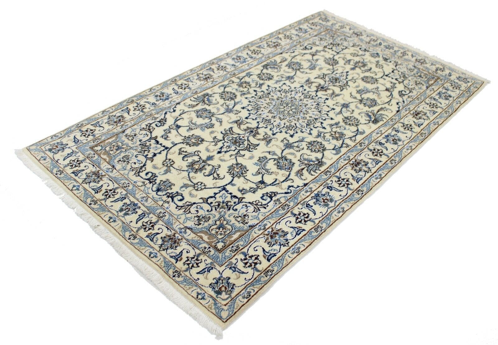 Original Perserteppich Nain 203x119 cm - Top Zustand, handgeknüpft