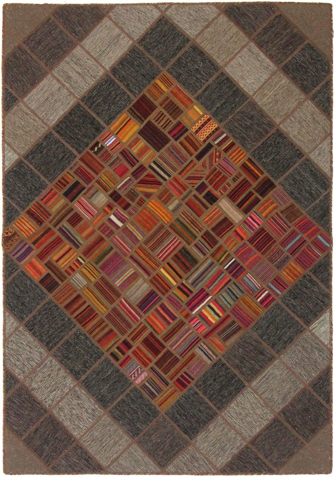 Original Handgewebter Orientteppich 233x160 cm - handgeknüpft