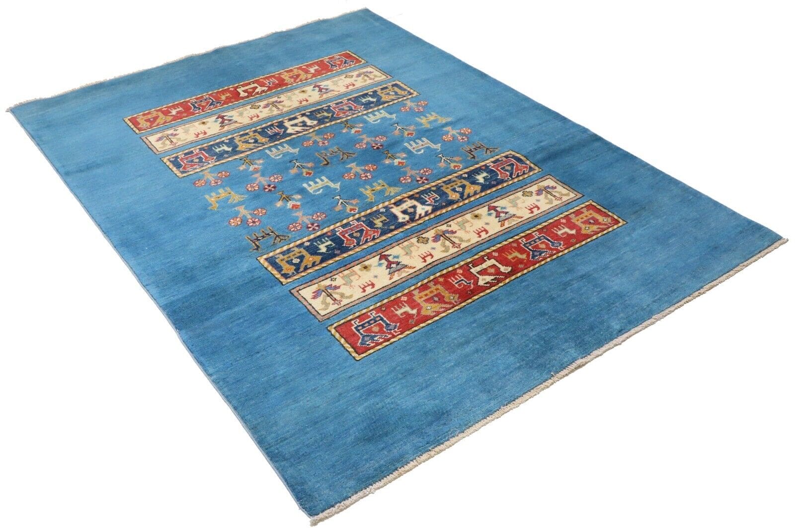 Kazak Diyar Teppich 195x150 cm, 160.000 Knoten, handgeknüpft, Perserteppich