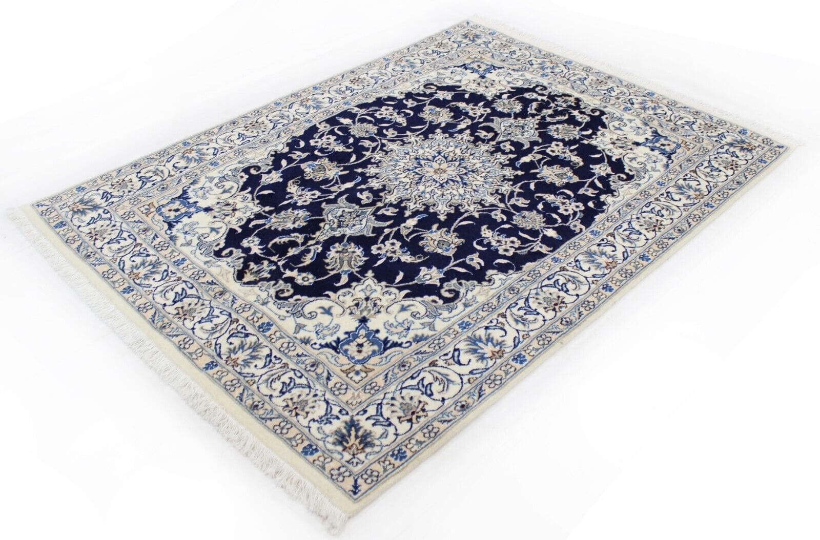 Original Perserteppich Nain Kashmari 202x145 cm, handgeknüpft