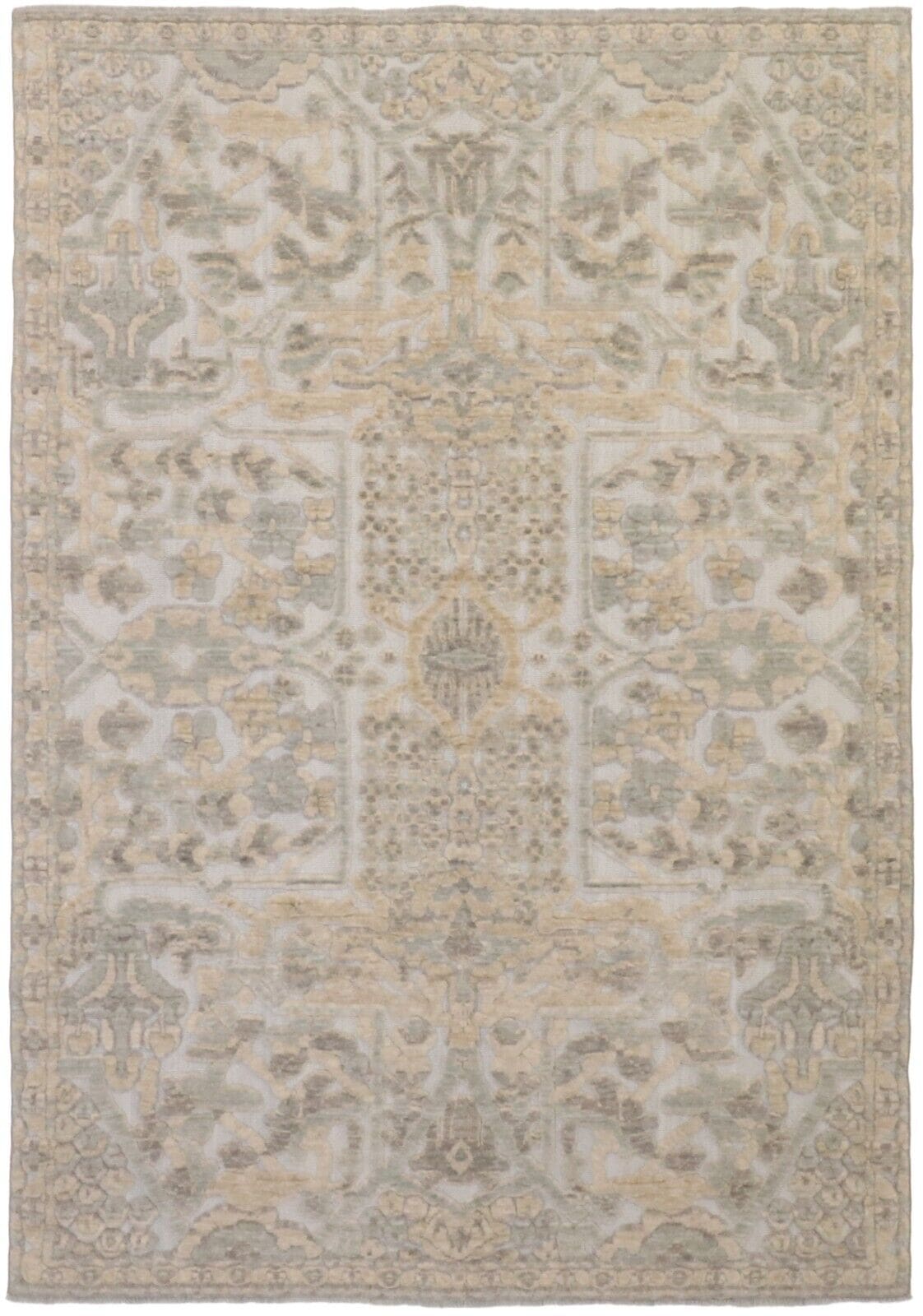 Moderner Perserteppich 179x257 cm, echtes Wolle Relief Design, handgeknüpft