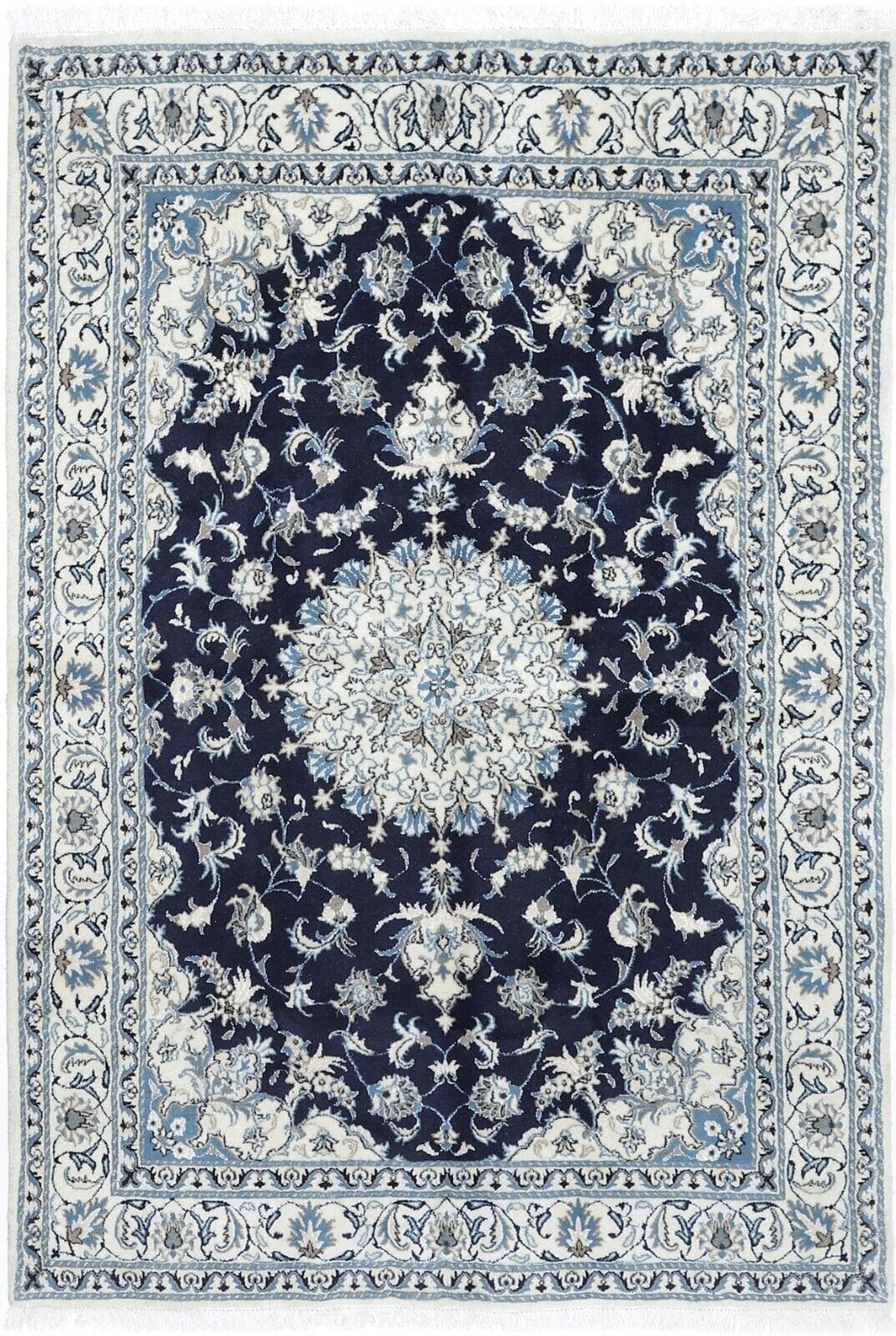 Original Perserteppich Nain Kashmari 242x170 cm, handgeknüpft