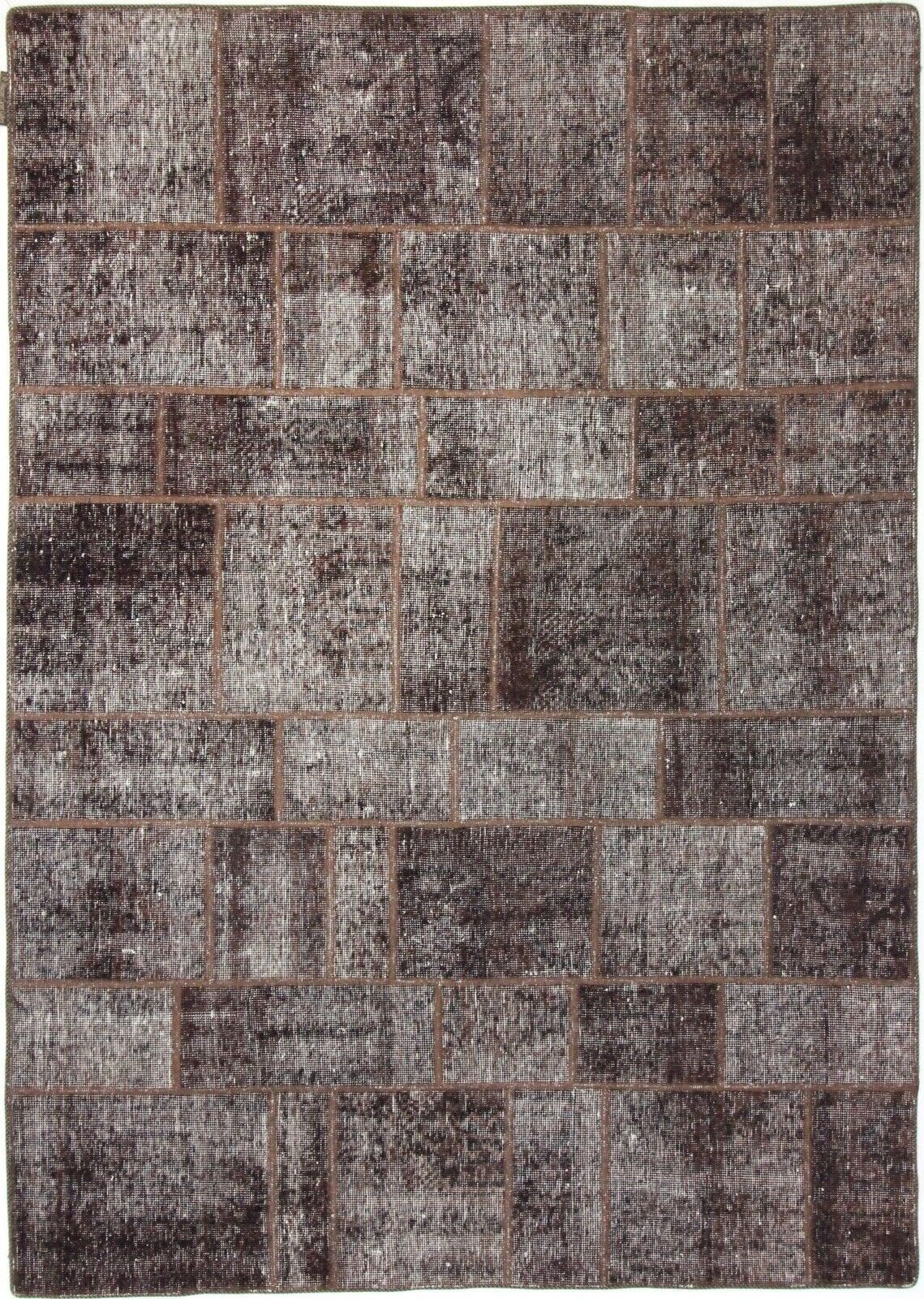 Vintage Perserteppich 241x170 cm, Stonwash, handgeknüpft
