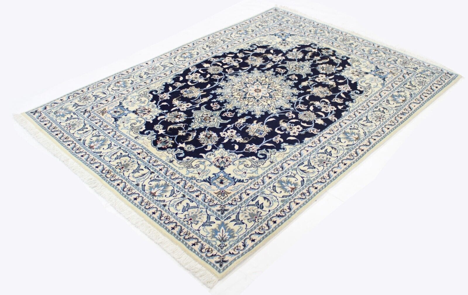 Original Perserteppich Nain Kashmari 198x144 cm, handgeknüpft