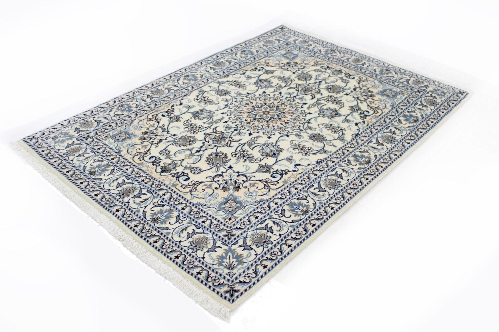 Original Perserteppich Nain Kashmari 207x145 cm, handgeknüpft