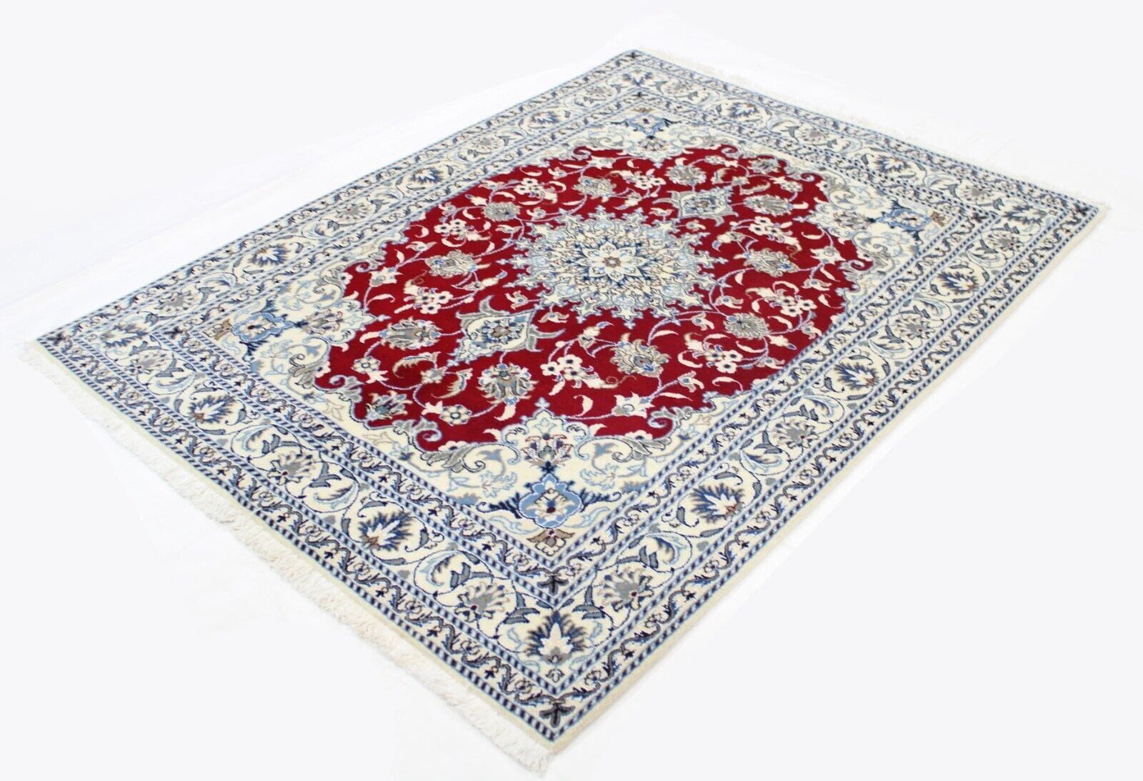 Original Perserteppich Nain Kashmari 192x147 cm, handgeknüpft