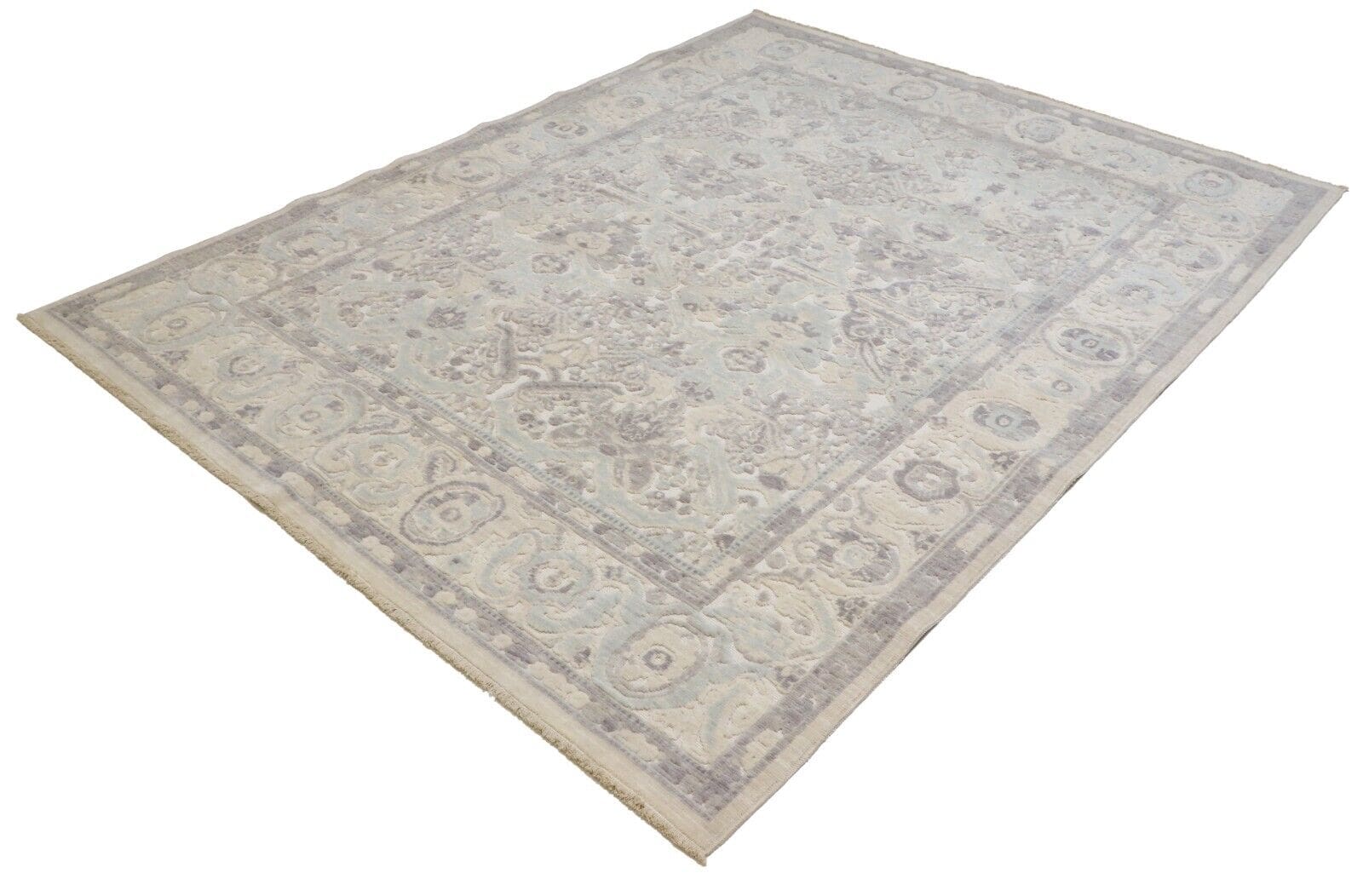 Moderner Designer Perserteppich 182x231 cm Beige, handgeknüpft