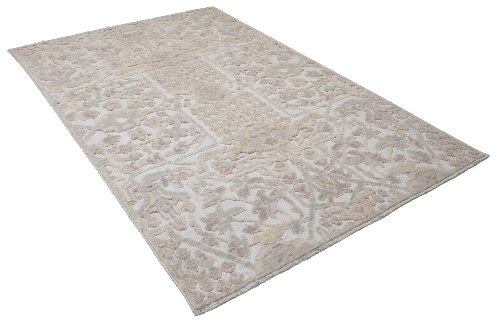 Moderner Perserteppich 162x248 cm, Handgeknüpft, Echte Wolle Beige