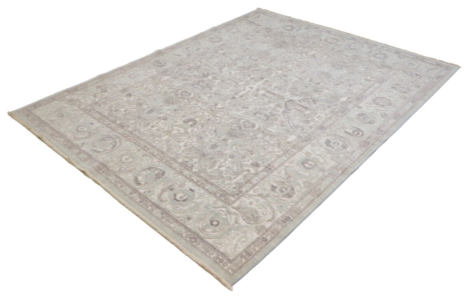Moderner Perserteppich 180x230 cm aus Wolle - Handgeknüpft, Beige
