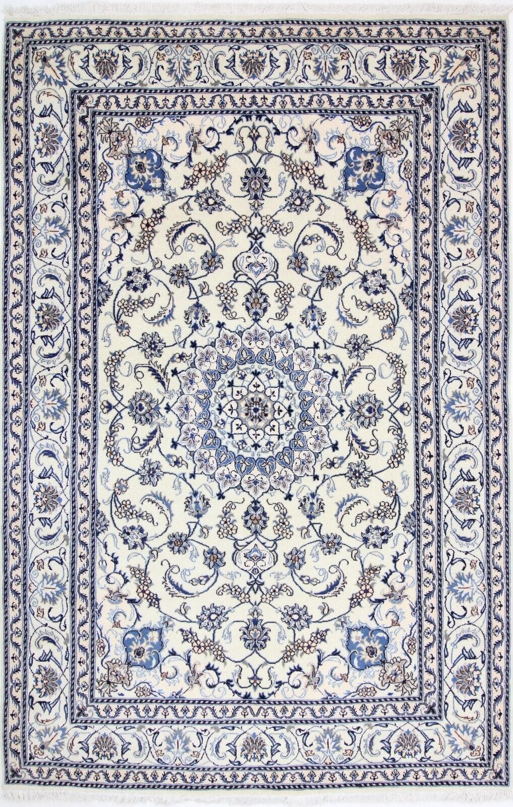 Original Perserteppich Nain 300x197 cm, Top Zustand, handgeknüpft