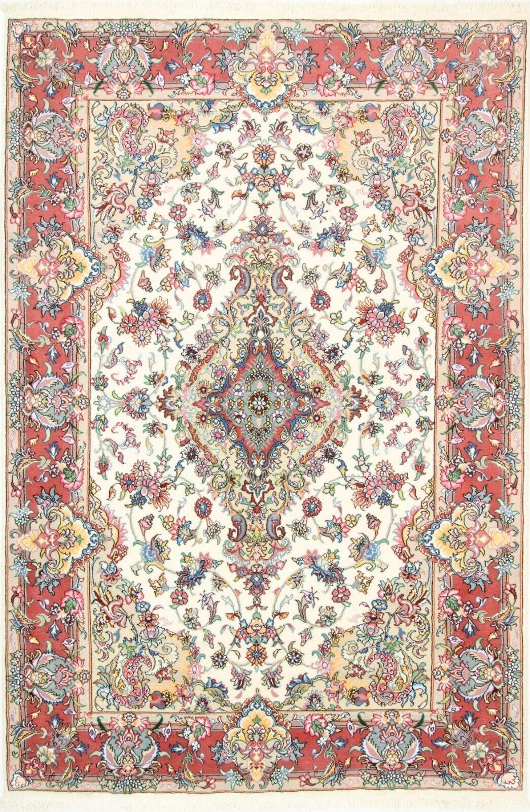 Original Perserteppich Tabriz 290x193 cm, Top Zustand, handgeknüpft