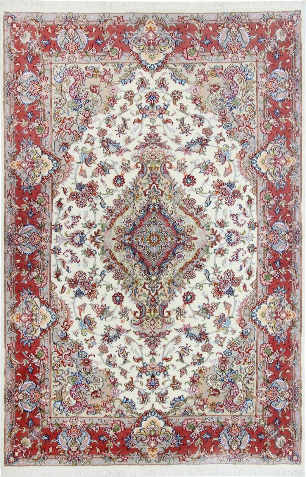 Original Perserteppich Tabriz 297x195 cm - Top Zustand, handgeknüpft