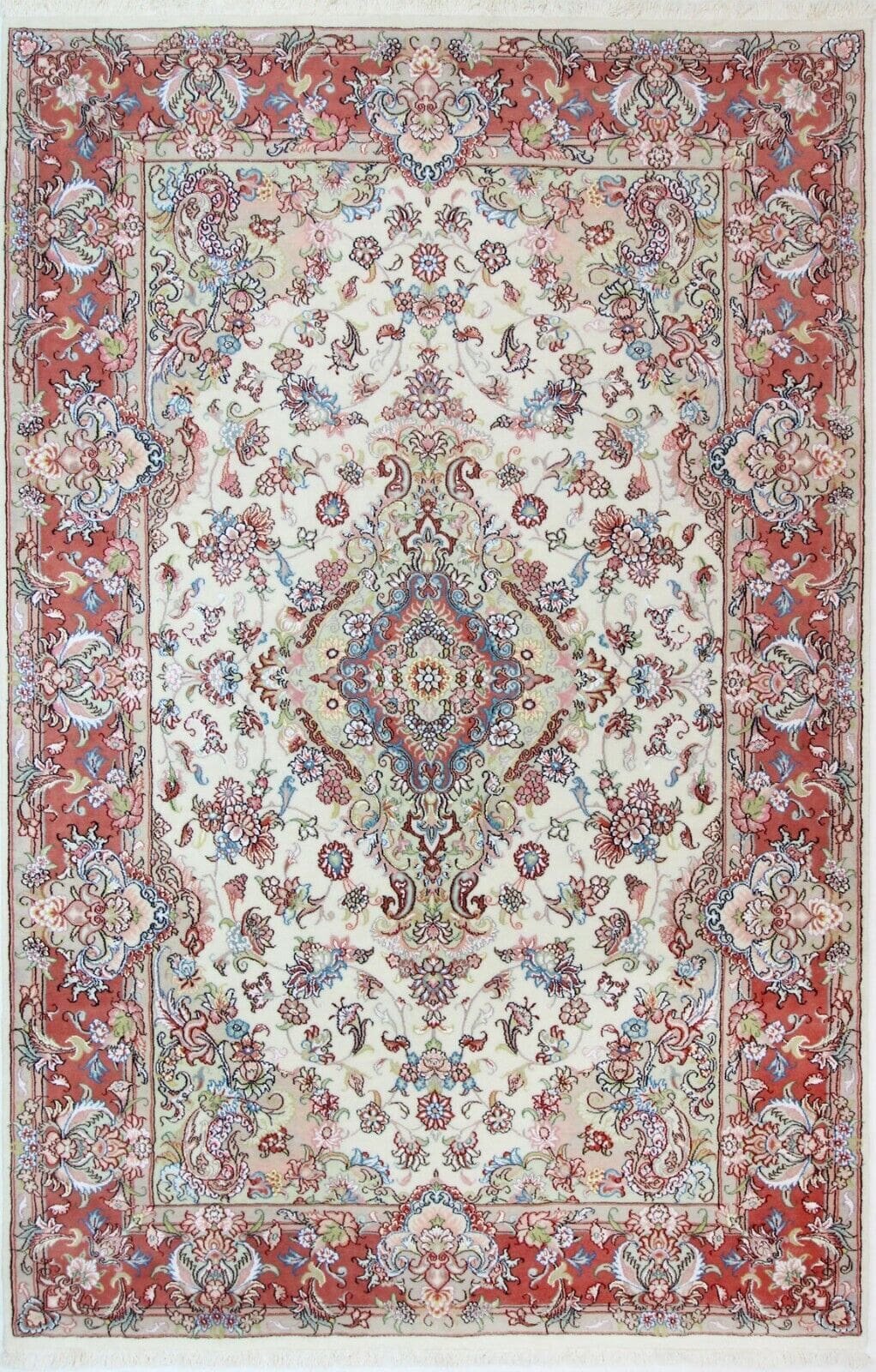 Original Perserteppich Tabriz 308x196 cm - Top Zustand, handgeknüpft