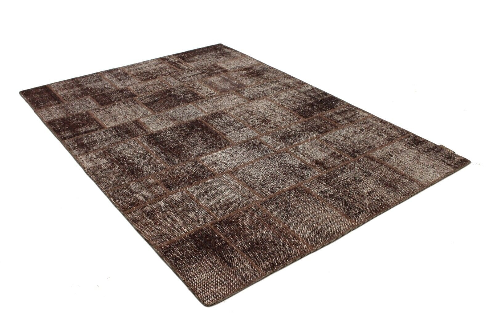 Vintage Perserteppich 241x170 cm, Stonwash, handgeknüpft