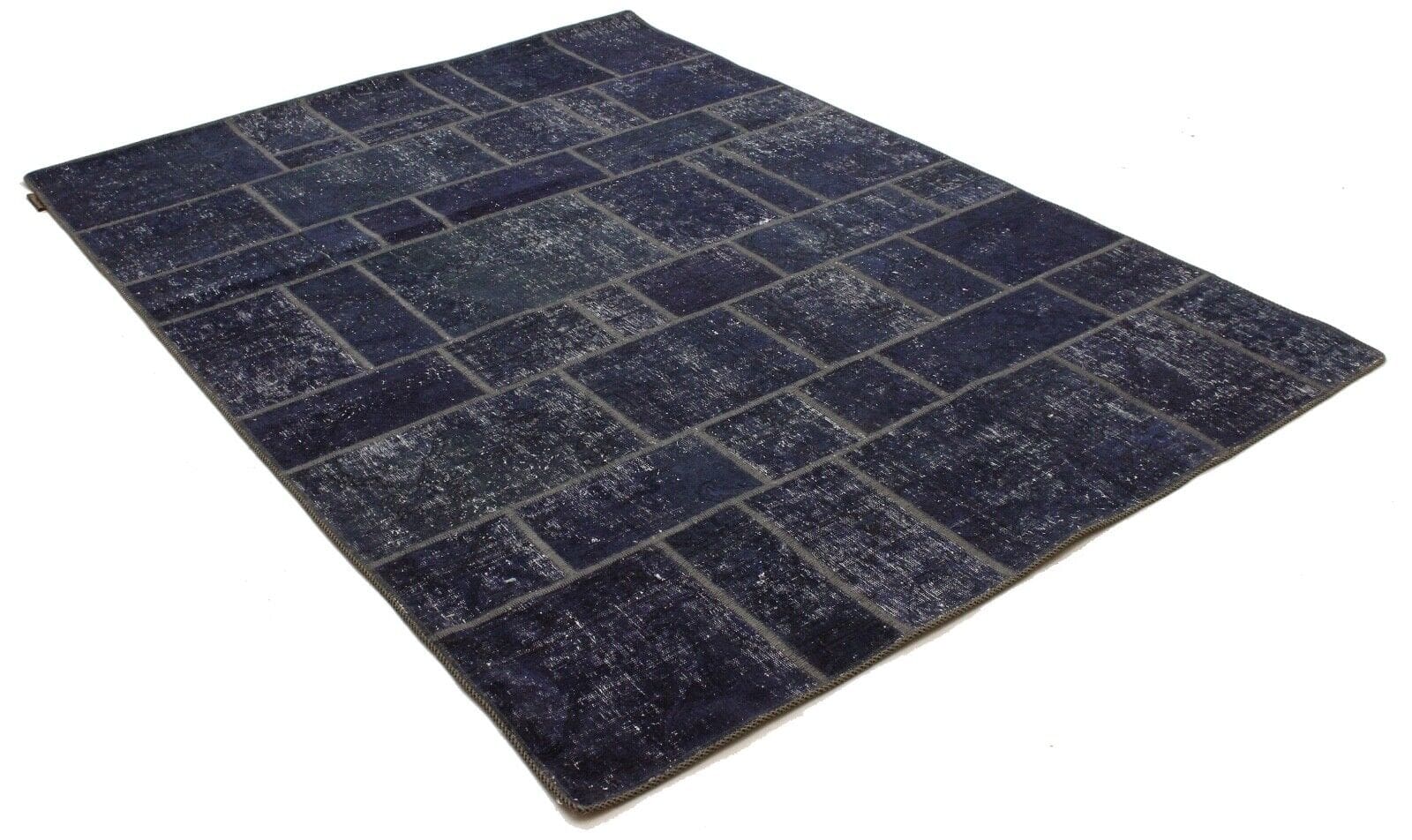Stonwash Vintage Patchwork 240x171 cm - Handgeknüpfter Perserteppich