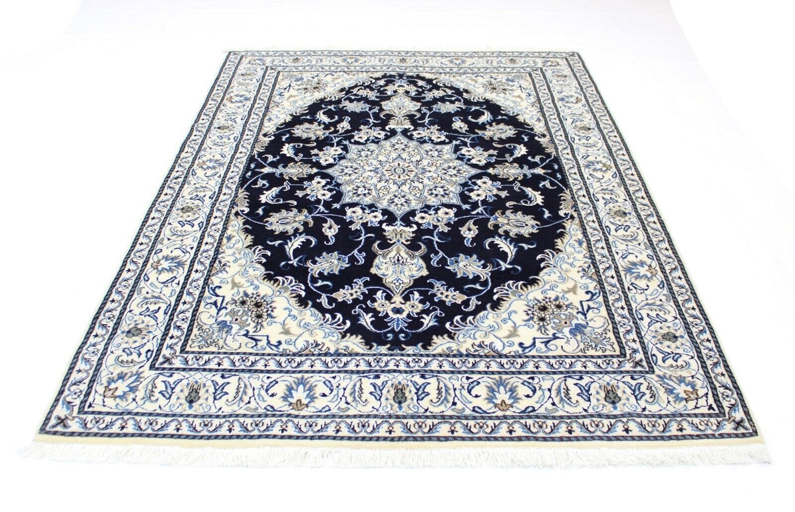 Original Perserteppich Nain 234x166 cm, Top Zustand, handgeknüpft