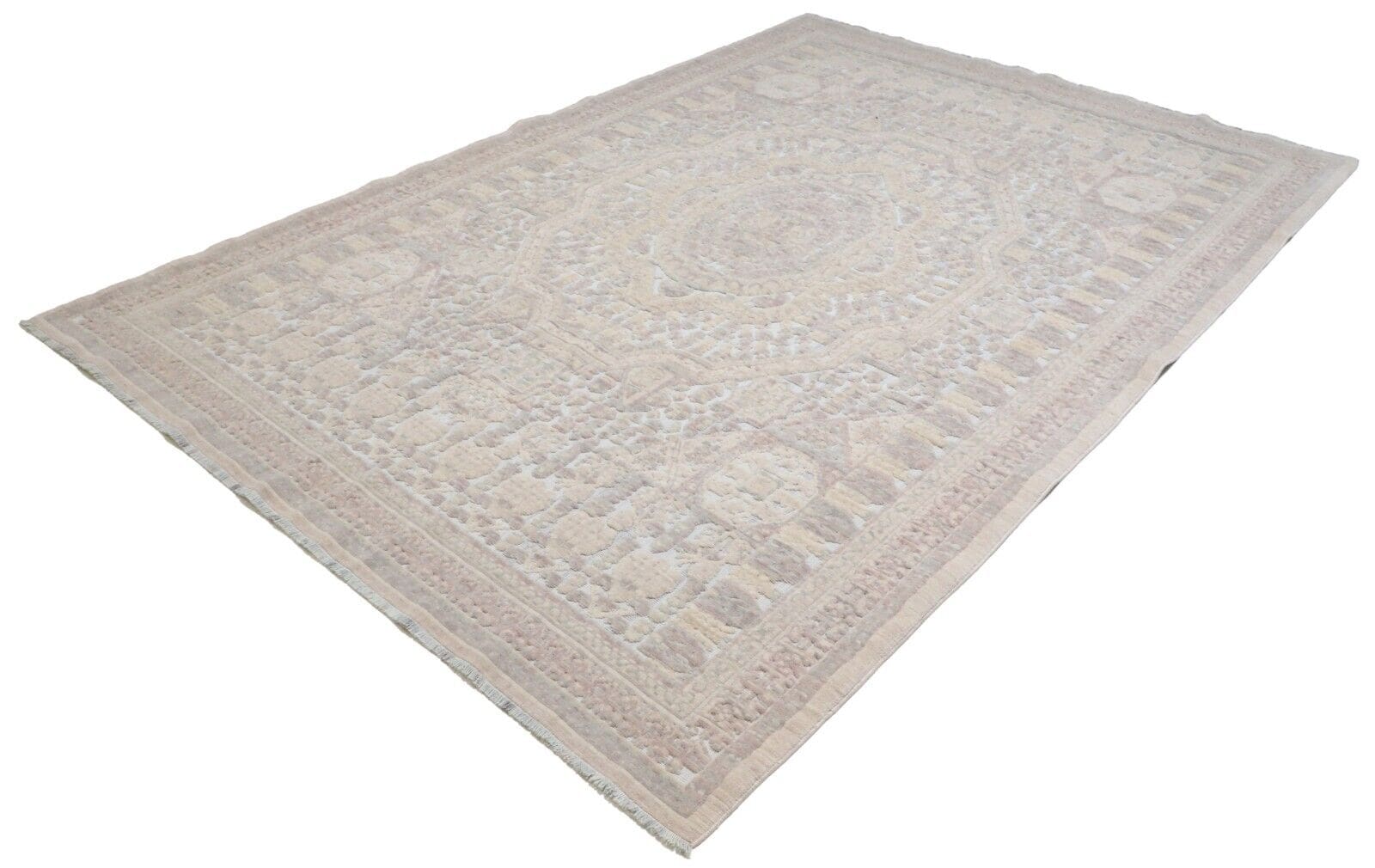 Moderner Designer Perserteppich 200x283 cm Beige, handgeknüpft
