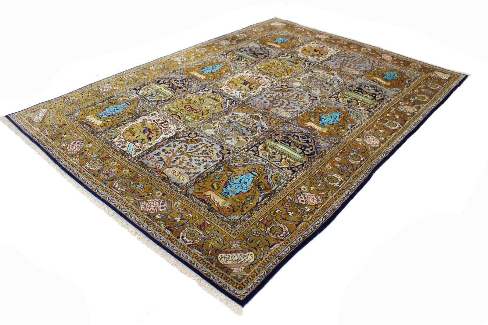 Original Perserteppich Ghom Alt 305x220 cm, Seide, handgeknüpft