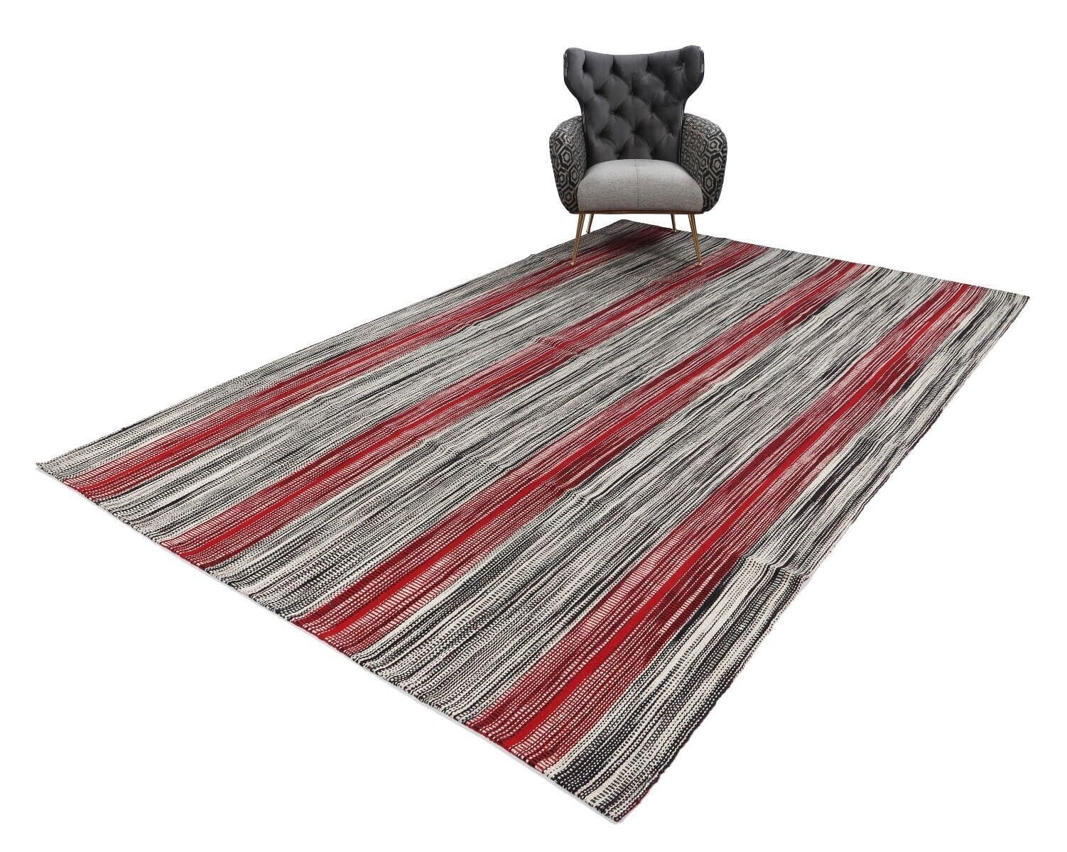 Orientteppich 330x217 cm, Handgewebt, Modern Kelim, Neu, handgewebt