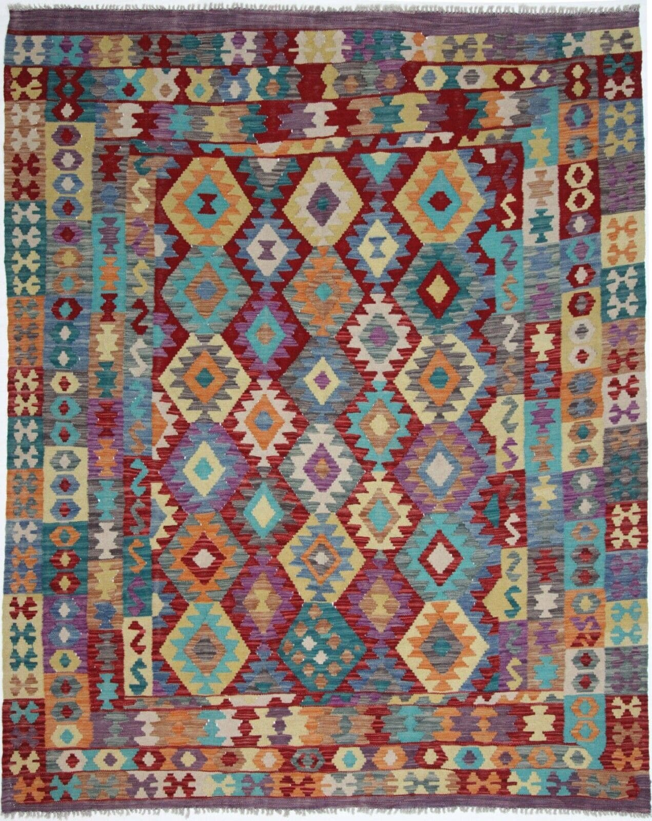 Original Handgewebter Orientteppich 248x196 cm - handgeknüpft