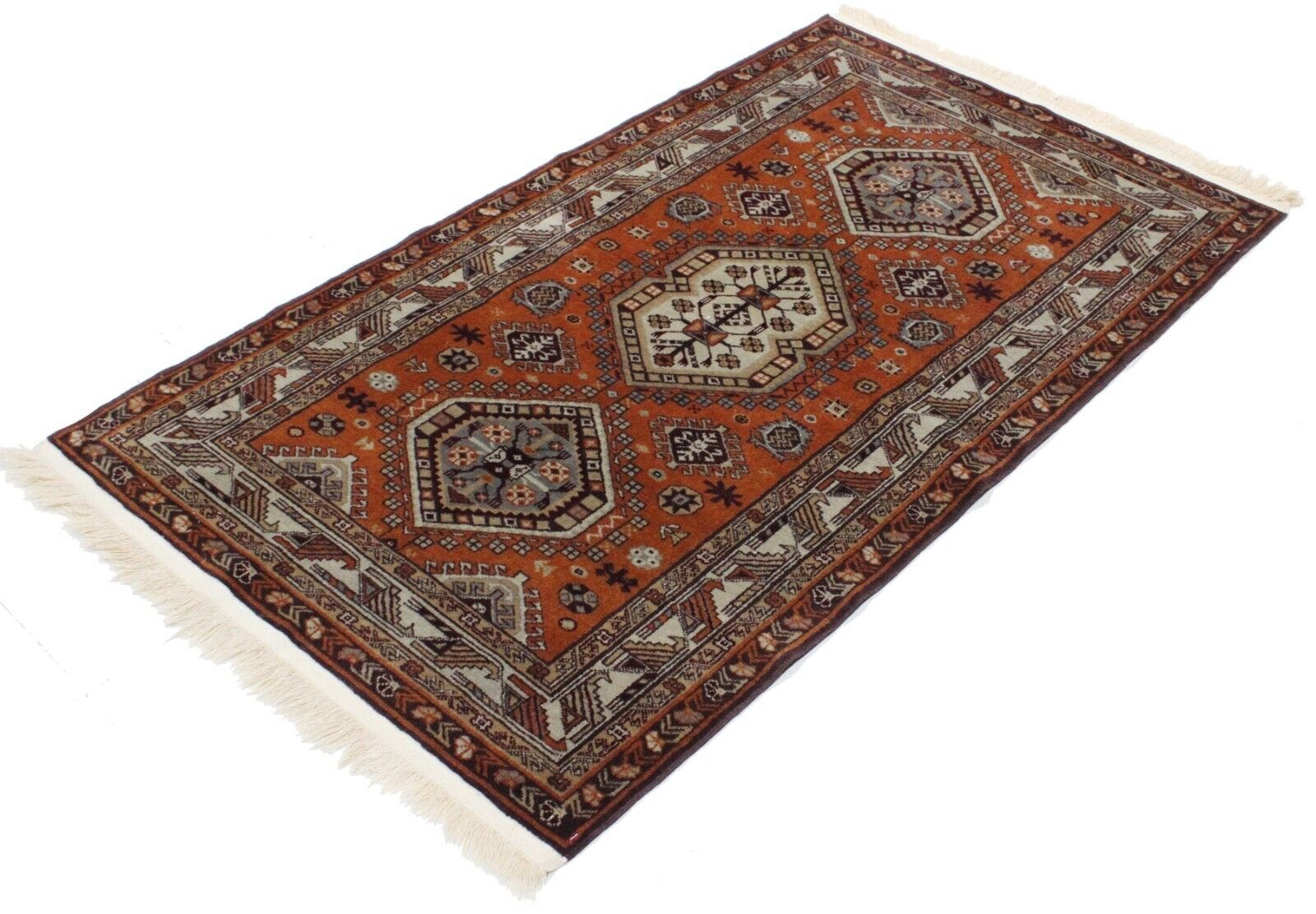 Original Russischer Kazak Teppich 165x88 cm - Top Zustand, handgeknüpft, Perserteppich