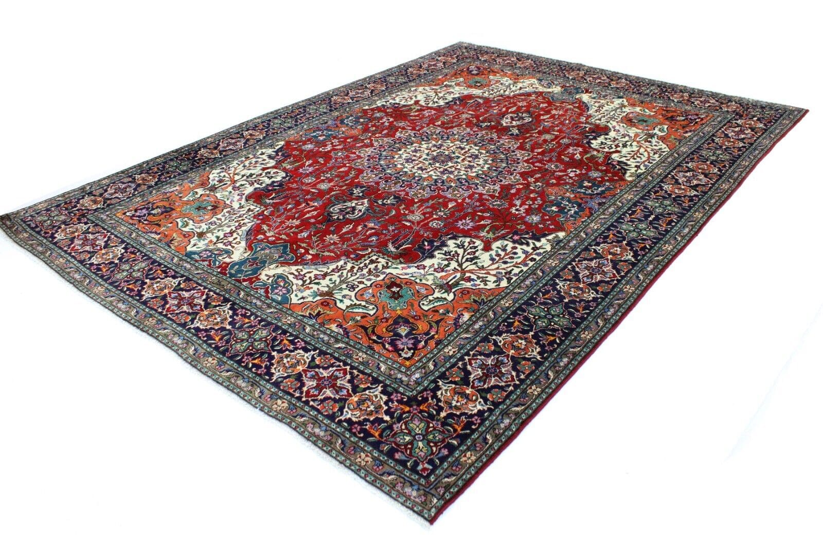 Perserteppich 344x254 cm, 40 Raj, Fein Handgeknüpft, Täbriz