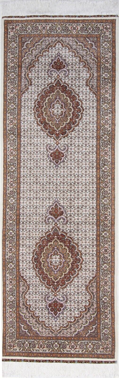 Handgeknüpfter Perserteppich Tabriz 50 Raj 247x80 cm Top Zustand Neu Läufer