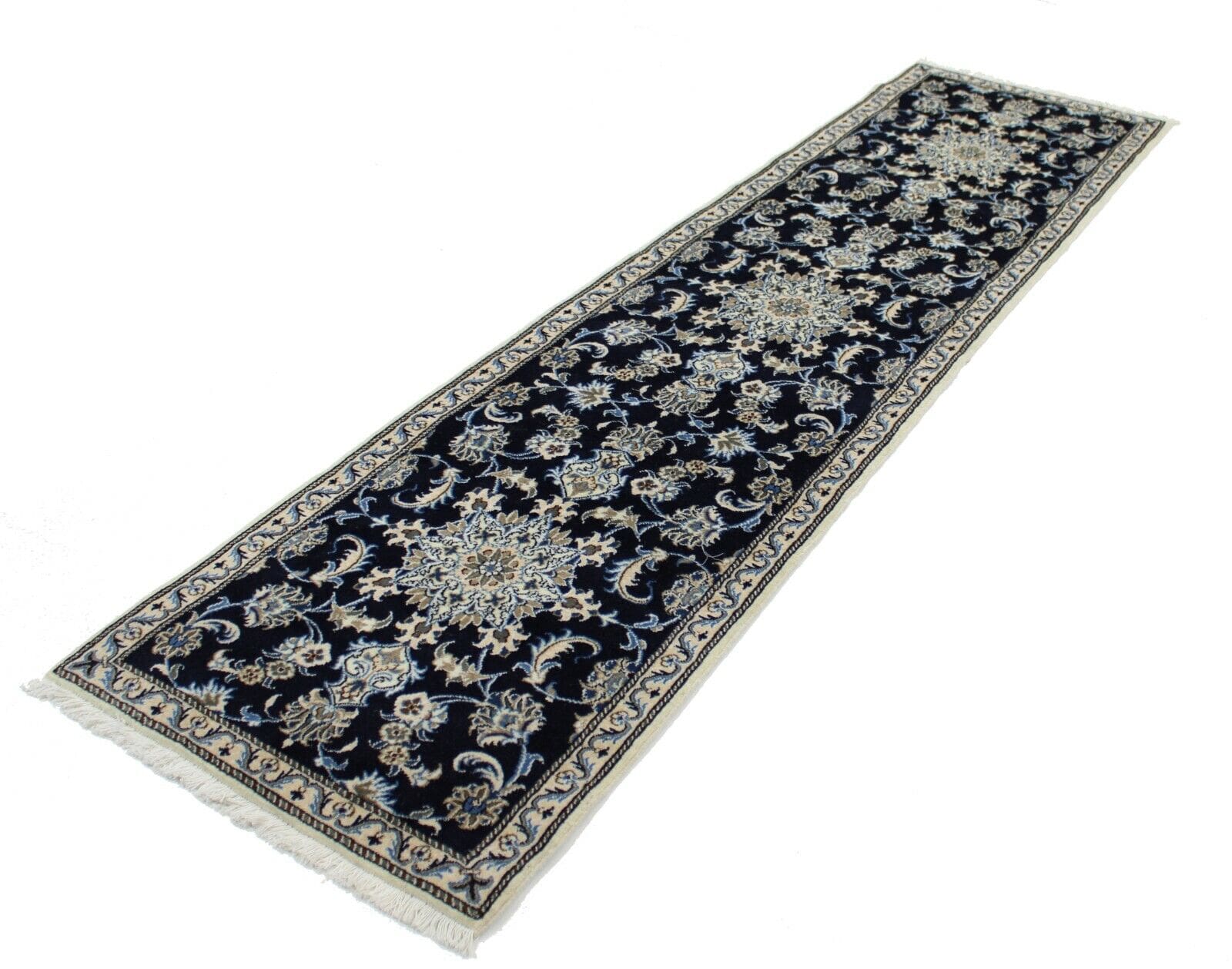 Original Perserteppich Nain 295x76 cm - Top Zustand, handgeknüpft Läufer