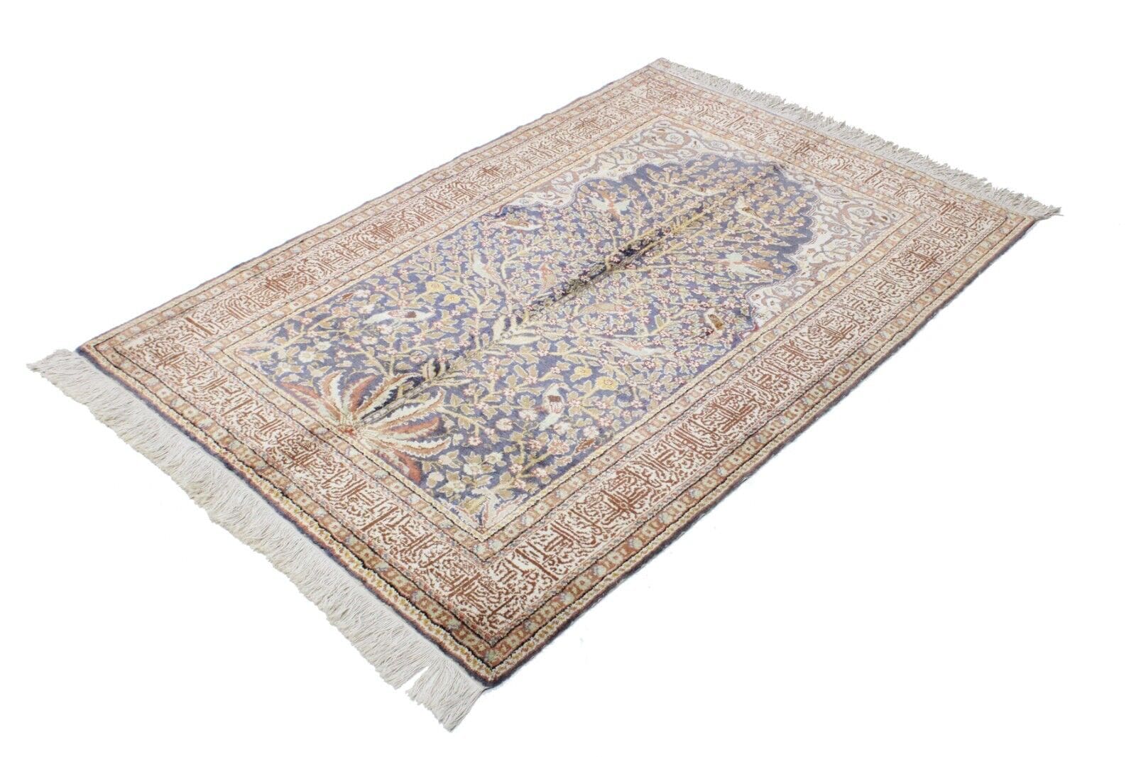 Perserteppich 178x118 cm, Kashmir Seide, handgeknüpft, einzigartig