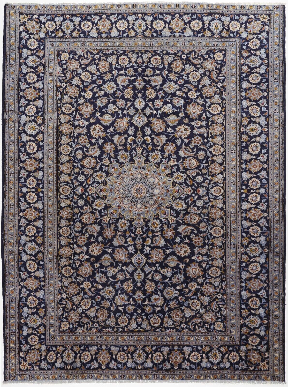 Perserteppich Keshan 374x280 cm, 100% handgeknüpft, hochwertig