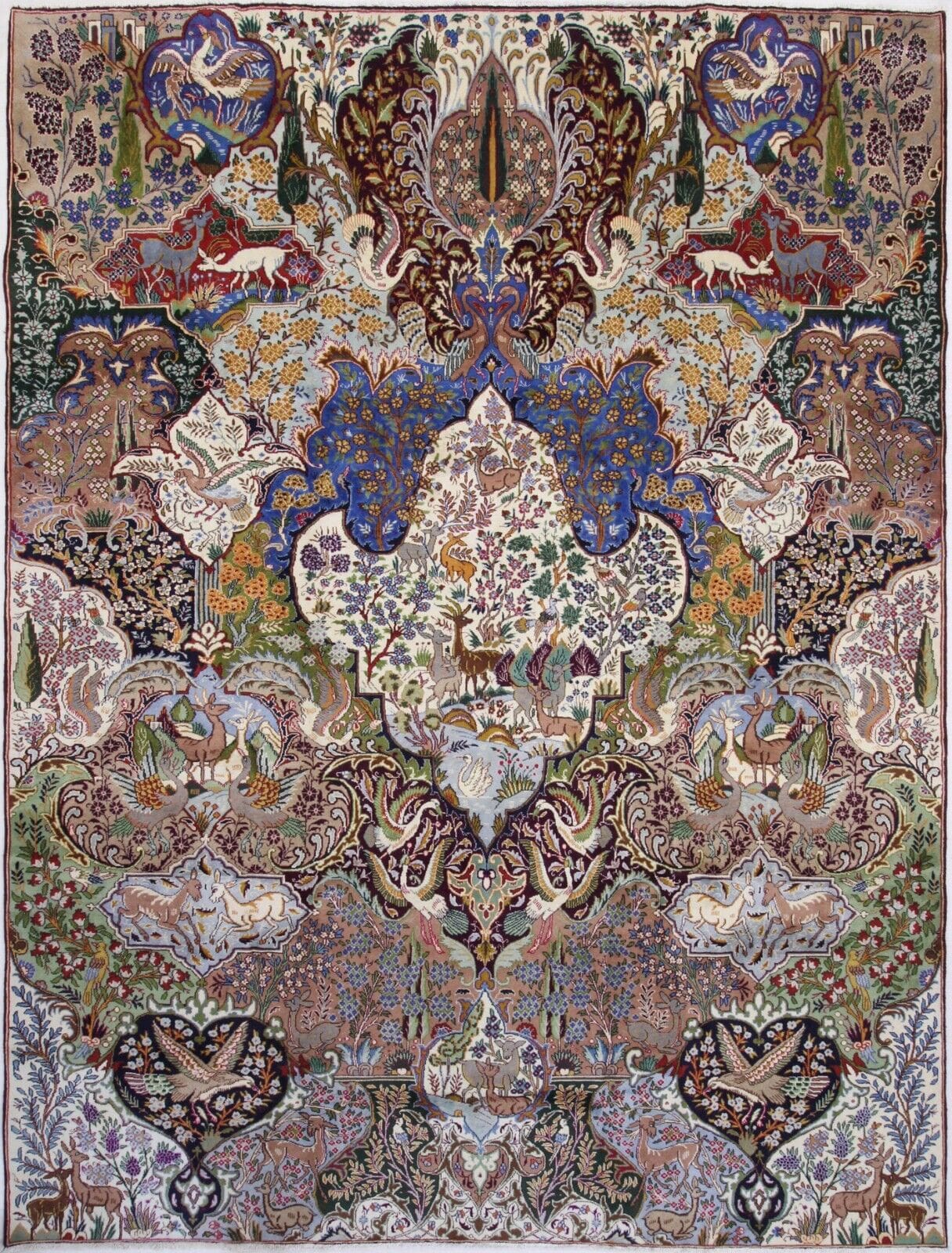 Original Perserteppich Kashmar 389 x 296 cm, handgeknüpft, orientalisch