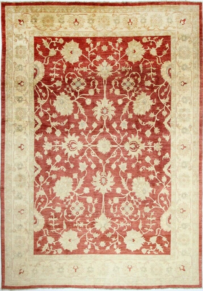 Original Pakistan Ziegler Teppich 423x309 cm, Top Zustand, handgeknüpft, Perserteppich