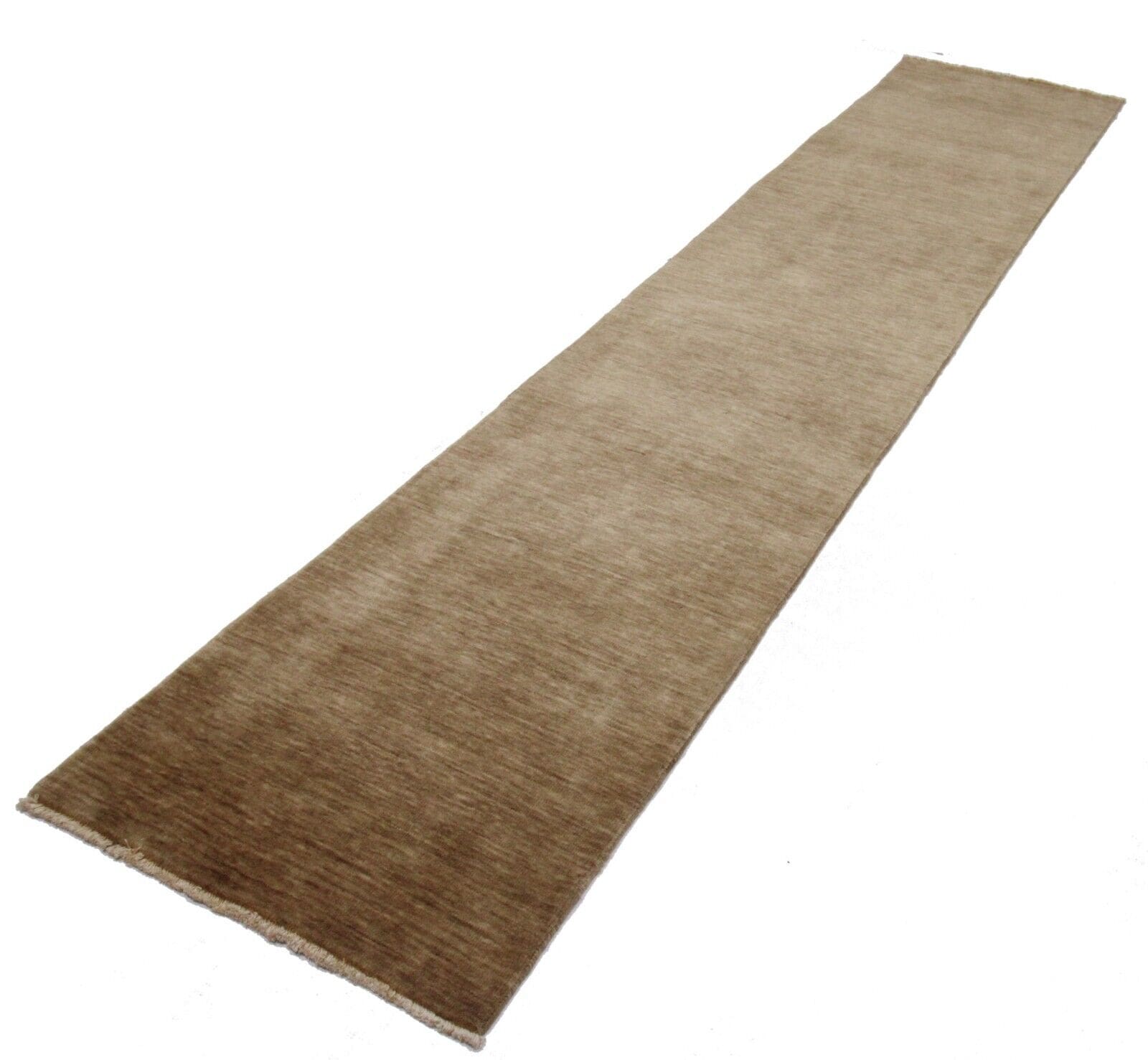 Perserteppich 342x75 cm einfarbig, Top Zustand, handgeknüpft Läufer