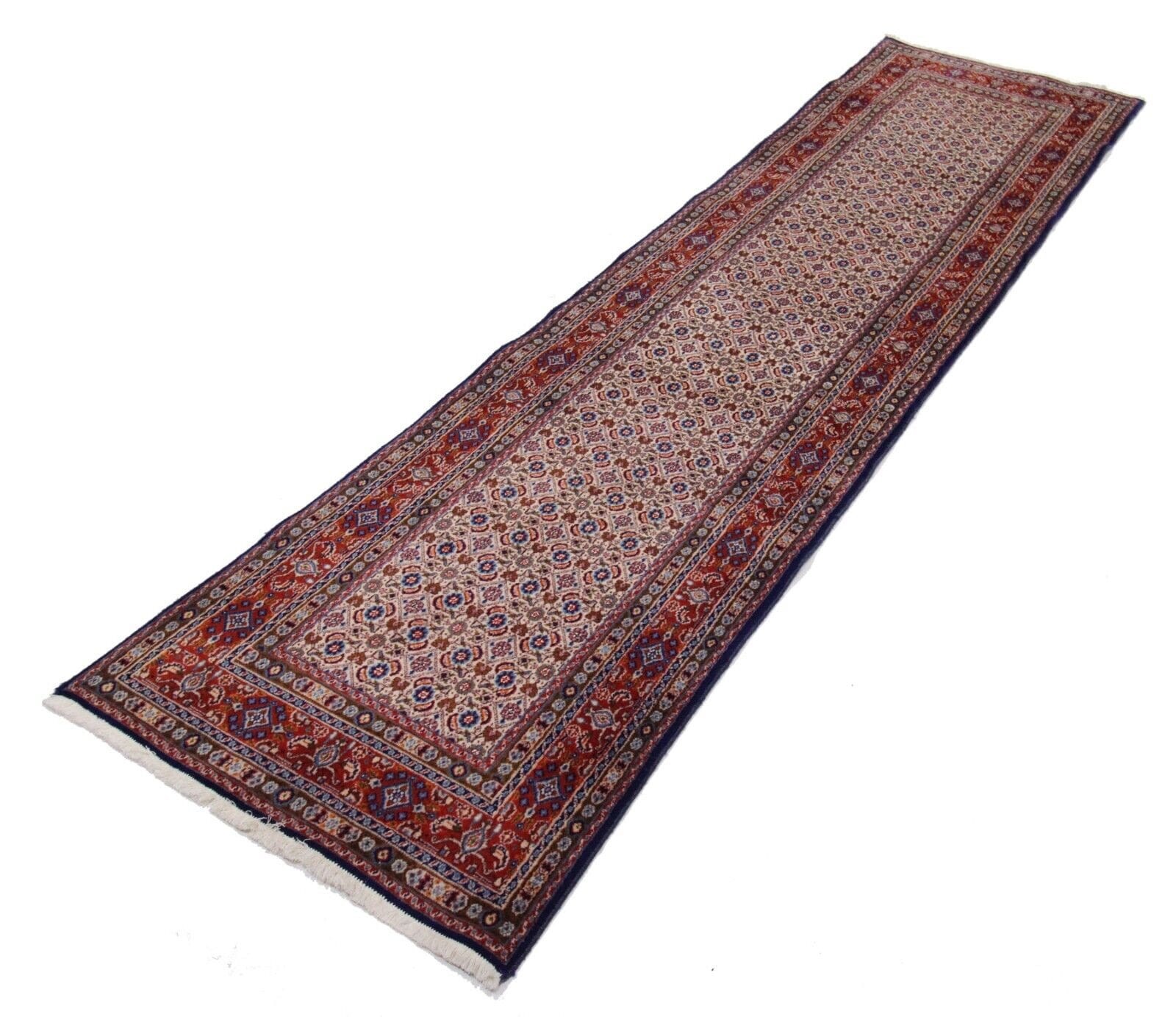 Handgeknüpfter Perserteppich Moud 280 x 76 cm - Hochwertige Handarbeit Läufer