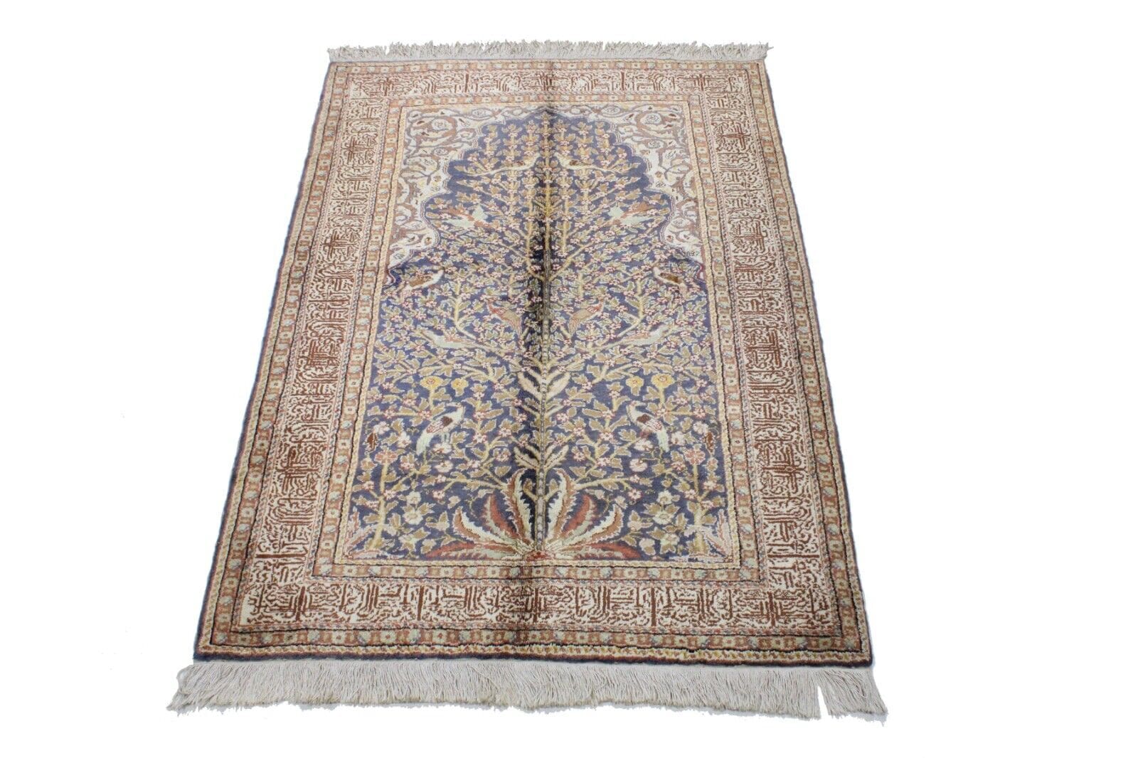 Perserteppich 178x118 cm, Kashmir Seide, handgeknüpft, einzigartig
