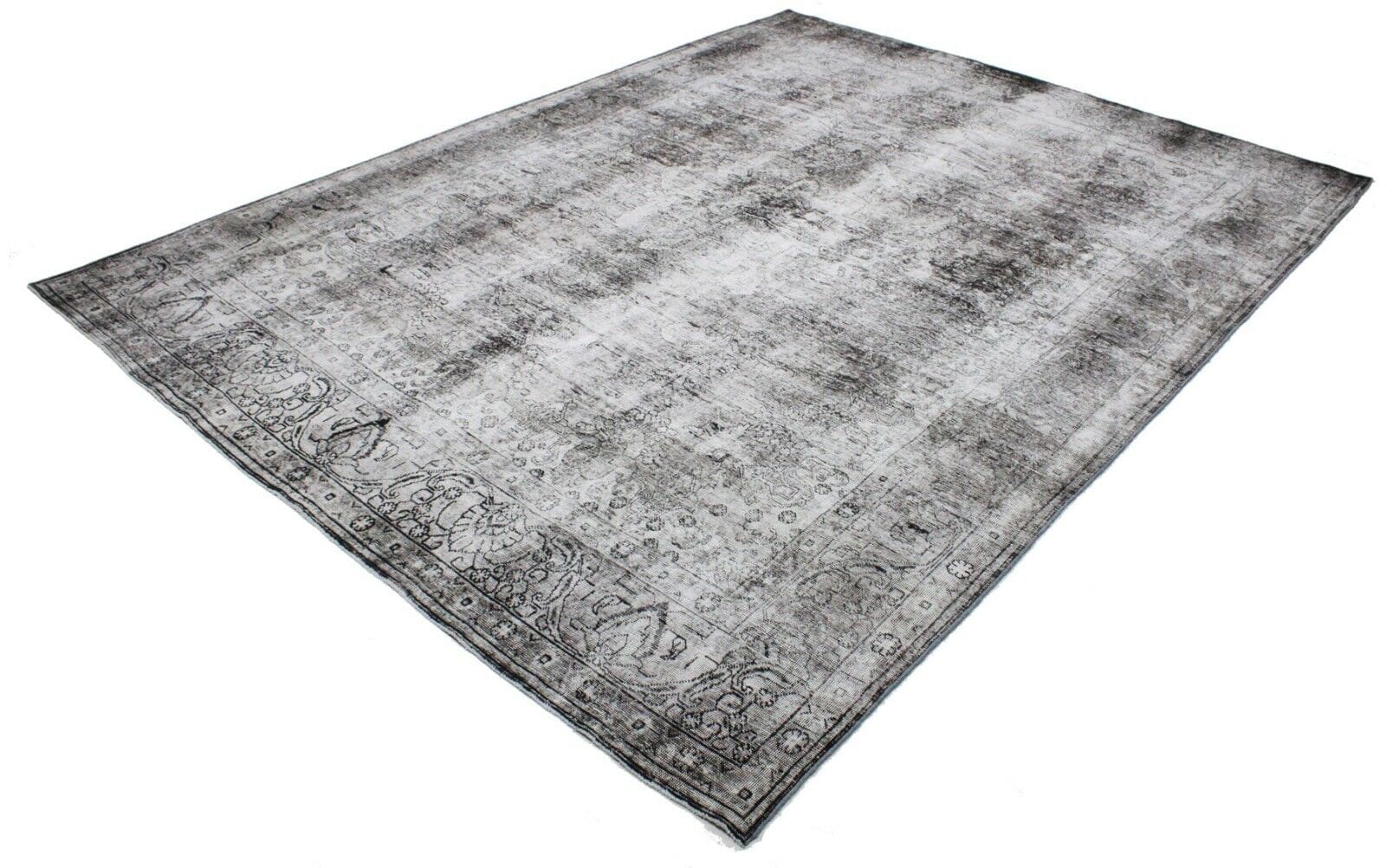 Vintage Perserteppich Grau 387x300 cm, handgeknüpft