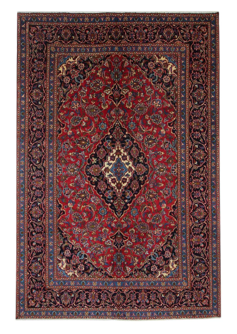 Maschhad Orientteppich 293x195 cm, 180.000 Knoten, handgeknüpft