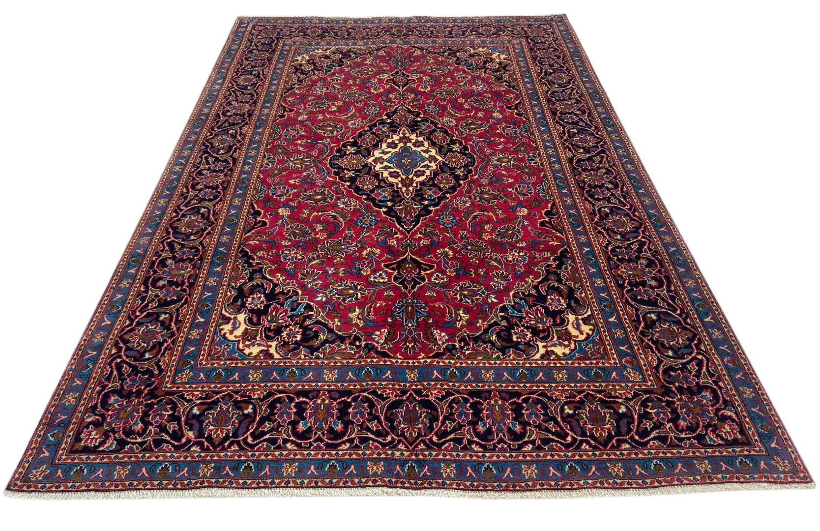 Maschhad Orientteppich 293x195 cm, 180.000 Knoten, handgeknüpft