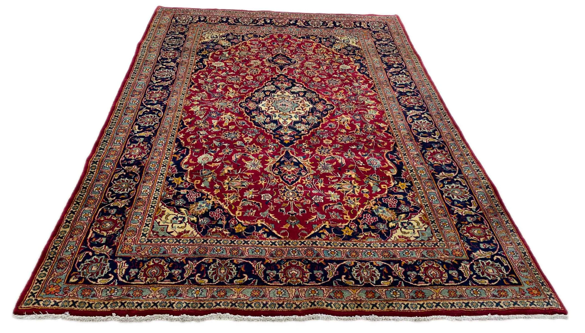 Maschhad Orientteppich 293x206 cm, 250.000 Knoten, handgeknüpft