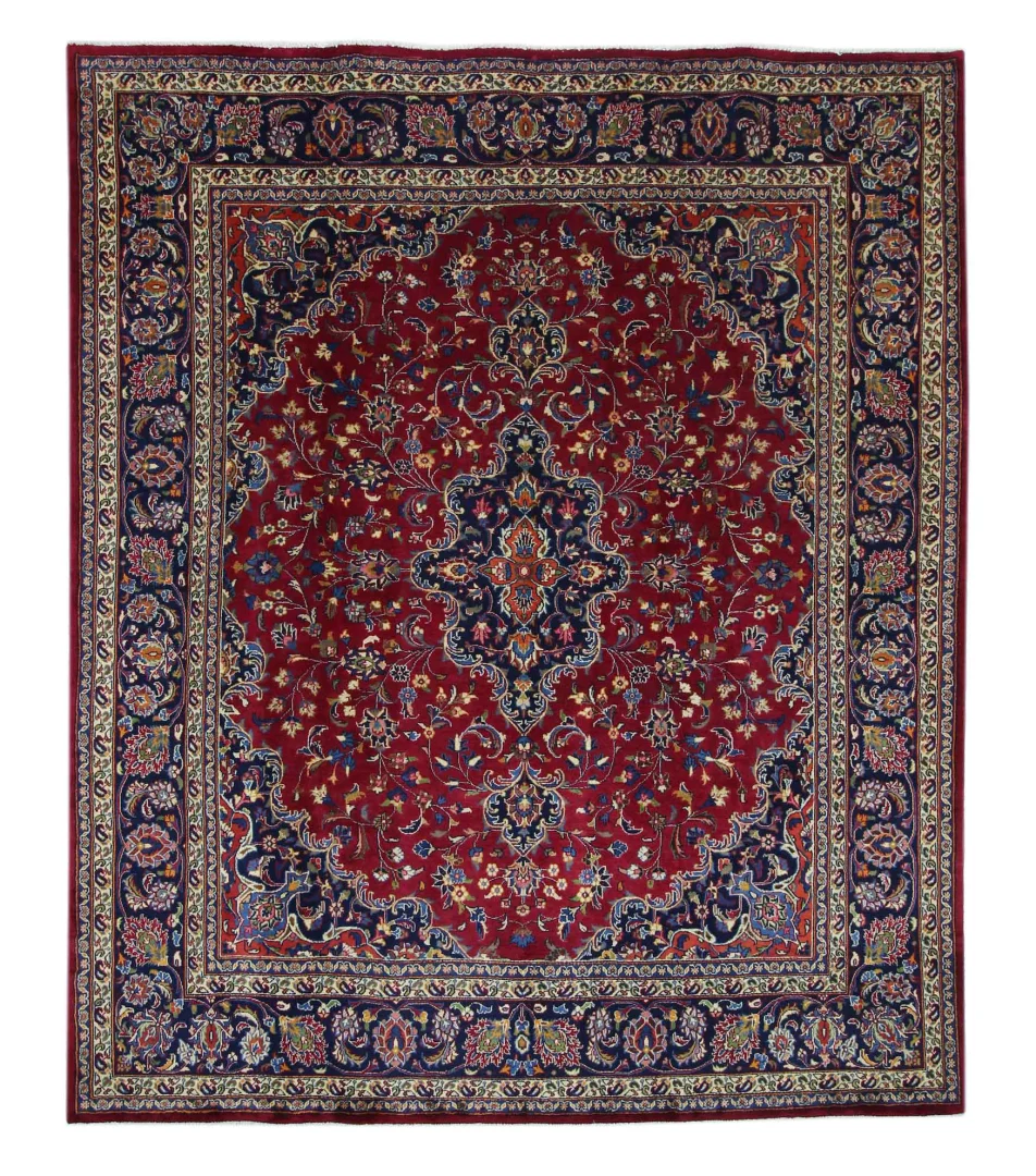 Maschhad Orientteppich 293x246 cm, 180.000 Knoten/m², handgeknüpft