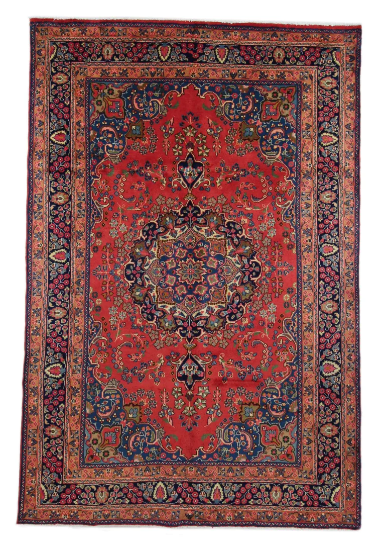Maschhad Orientteppich 295x195 cm, 250.000 Knoten, handgeknüpft