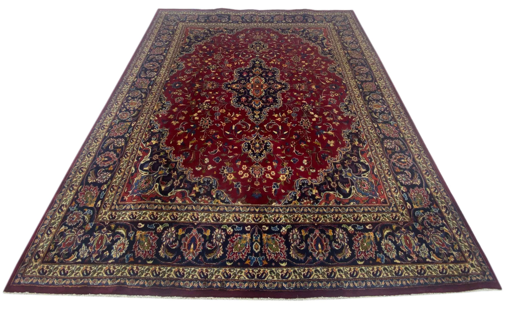 Maschhad Orientteppich 293x246 cm, 180.000 Knoten/m², handgeknüpft