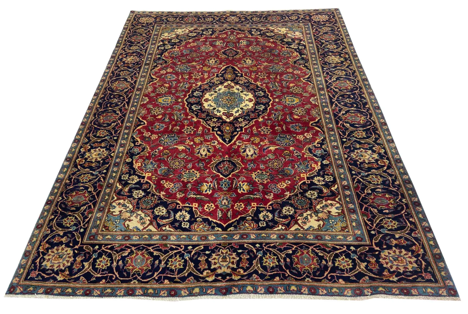 Keshan Orientteppich 273 x 195 cm, 150.000 Knoten/m², handgeknüpft