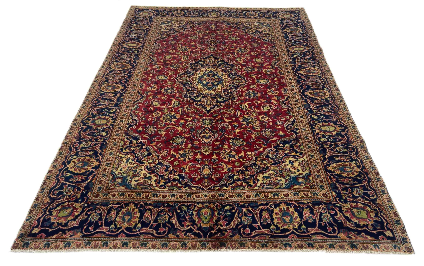 Keshan Orientteppich 286x190 cm, 150.000 Knoten, handgeknüpft