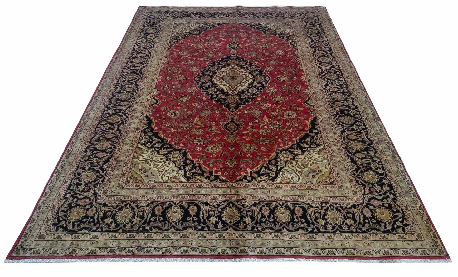 Keshan Orientteppich 286x212 cm, 150.000 Knoten/m², handgeknüpft