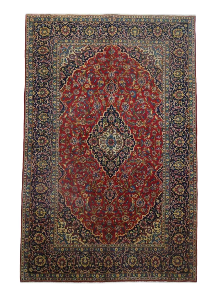 Keshan Teppich 315x206 cm, 150.000-300000 Knoten, handgeknüpft Orientteppich