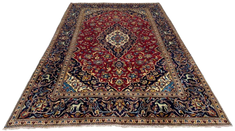 Keshan Teppich 298 x 193 cm, 150.000-300000 Knoten, handgeknüpft Orientteppich
