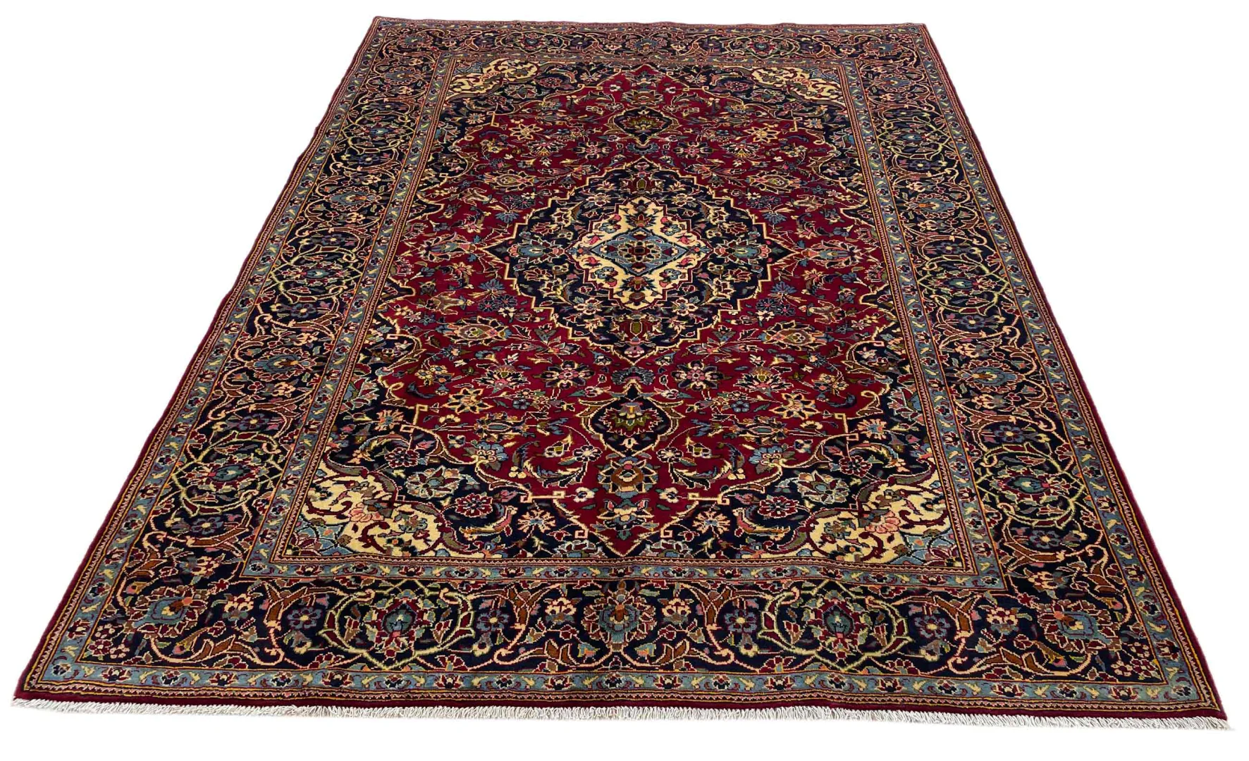 Keshan Orientteppich 299 x 228 cm, 150.000 Knoten/m², handgeknüpft